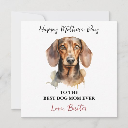 Personalized Dog Name – Happy Mother’s Day  カード (正面)