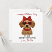 Personalized Dog Name – Happy Mother’s Day  カード (正面/裏面インサイチュ)