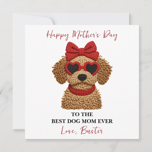 Personalized Dog Name – Happy Mother’s Day  カード (正面)
