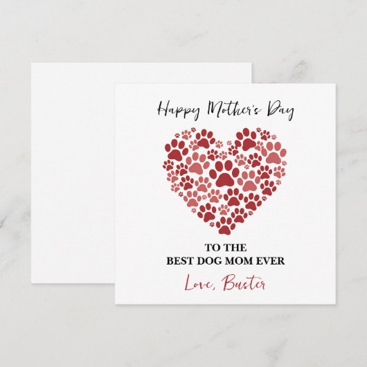 Personalized Dog Name – Happy Mother’s Day  シーズンカード (正面/裏面)