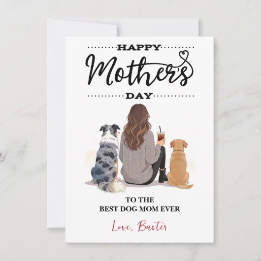 Personalized Dog Name – Happy Mother’s Day シーズンカード (正面)