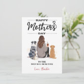 Personalized Dog Name – Happy Mother’s Day シーズンカード (スタンド正面)