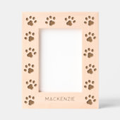 Personalized Dog Name Paw Prints レーザー彫刻フレーム (正面)