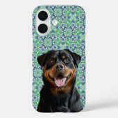 Personalized Dog Pet Photo Green Mandala Pattern Case-Mate iPhoneケース (裏面)