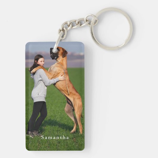 Personalized Dog Photo キーホルダー (裏面)