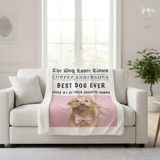 Personalized Dog Photo | Best Dog Ever シェルパブランケット