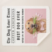 Personalized Dog Photo | Best Dog Ever シェルパブランケット (正面(横))