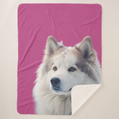 Personalized Dog Photo Blanket シェルパブランケット (正面)