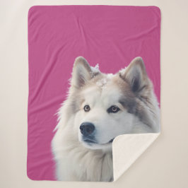Personalized Dog Photo Blanket シェルパブランケット