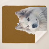 Personalized Dog Photo Blanket シェルパブランケット (正面(横))