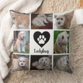Personalized Dog Photo Collage with Custom Name クッション (ブランケット)