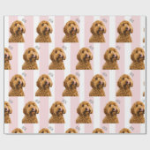 Personalized Dog Photo Custom Pet ラッピングペーパー (フラット)