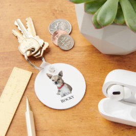 Personalized Dog Photo | Custom Pet Name  キーホルダー