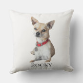 Personalized Dog Photo | Custom Pet Name  クッション (裏面)