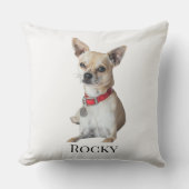 Personalized Dog Photo | Custom Pet Name  クッション (正面)