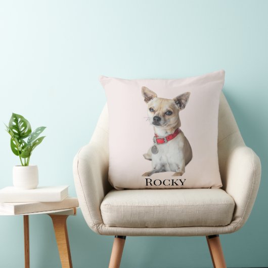 Personalized Dog Photo | Custom Pet Name  クッション (椅子)