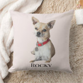 Personalized Dog Photo | Custom Pet Name クッション (ブランケット)