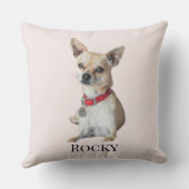 Personalized Dog Photo | Custom Pet Name クッション (裏面)