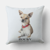 Personalized Dog Photo | Custom Pet Name  クッション (裏面)