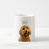 Personalized Dog Photo | Custom Pet Name  コーヒーマグカップ (中央)
