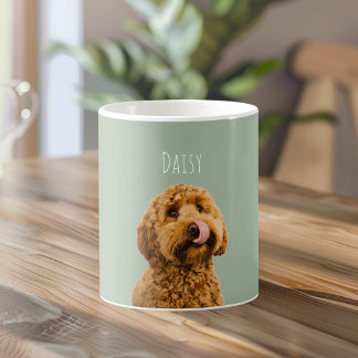 Personalized Dog Photo | Custom Pet Name  コーヒーマグカップ