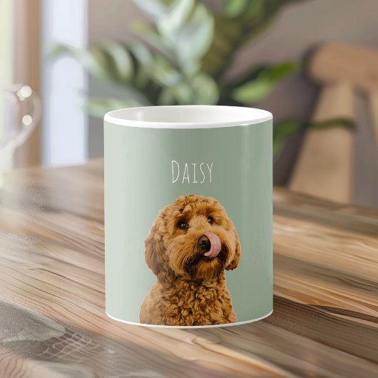 Personalized Dog Photo | Custom Pet Name コーヒーマグカップ