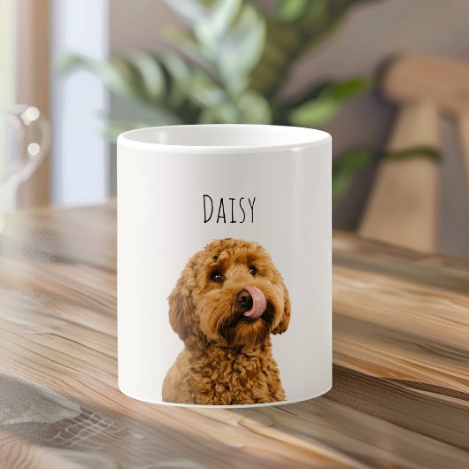 Personalized Dog Photo | Custom Pet Name  コーヒーマグカップ