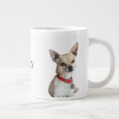 Personalized Dog Photo | Custom Pet Name ジャンボコーヒーマグカップ (右)