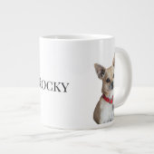 Personalized Dog Photo | Custom Pet Name  ジャンボコーヒーマグカップ (正面右)