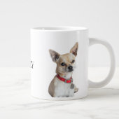 Personalized Dog Photo | Custom Pet Name  ジャンボコーヒーマグカップ (右)