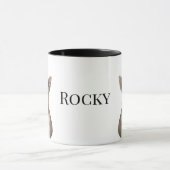 Personalized Dog Photo | Custom Pet Name マグカップ (中央)