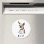 Personalized Dog Photo | Custom Pet Name  マグネット (インサイチュ (食洗機))