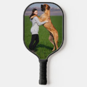 Personalized Dog Photo Family name ピックルボールラケット (裏面)