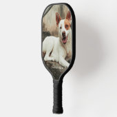 Personalized Dog Photo Family name ピックルボールラケット (左)