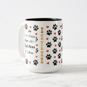 Personalized Dog Photo Mug – Custom Pet Picture &  ツートーンマグカップ (正面左)