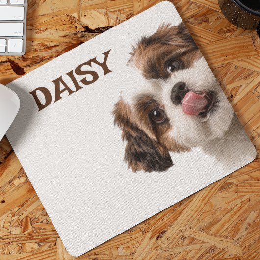 Personalized Dog Photo & Name Mouse Pad マウスパッド