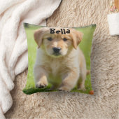Personalized Dog Photo Pillow With Custom Name クッション (ブランケット)