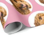 Personalized Dog Photo Pink  ラッピングペーパー (ロールコーナー)