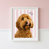 Personalized Dog Photo Poster | Custom Pet Name  ポスター