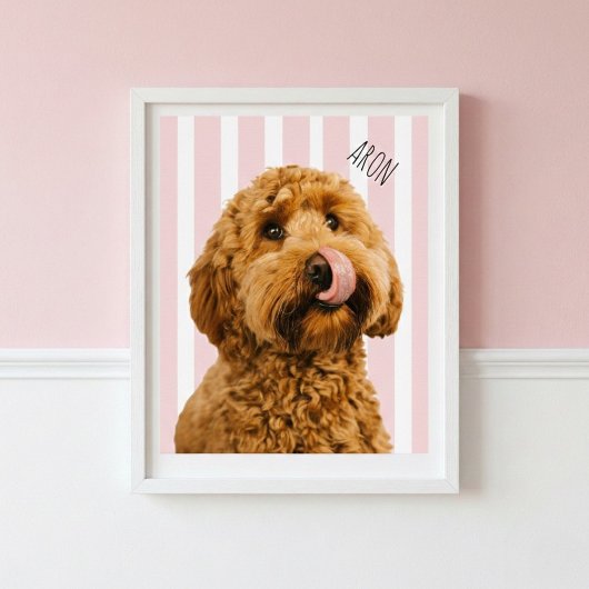 Personalized Dog Photo Poster | Custom Pet Name  ポスター