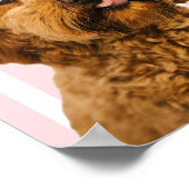 Personalized Dog Photo Poster | Custom Pet Name  ポスター (角)