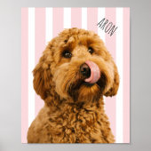 Personalized Dog Photo Poster | Custom Pet Name  ポスター (正面)