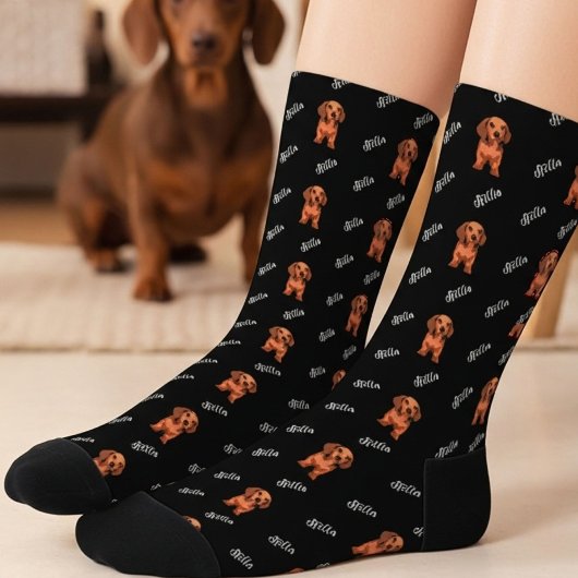 Personalized Dog Photo Socks ソックス