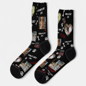 Personalized Dog Photo Socks - Custom Name ソックス (左)