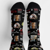 Personalized Dog Photo Socks - Custom Name ソックス (上部)