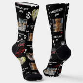 Personalized Dog Photo Socks - Custom Name ソックス (傾斜あり)
