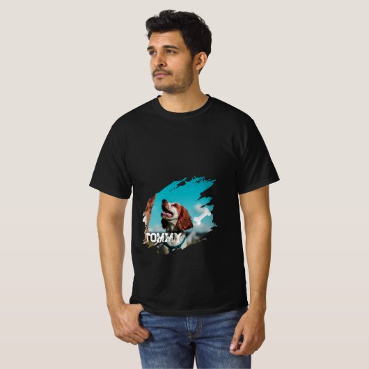 Personalized Dog Photo T-Shirt Tシャツ (正面フル)