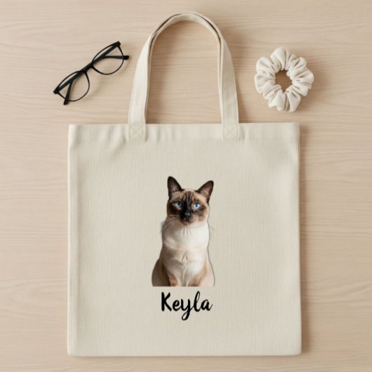 Personalized dog photo tote bag, personalized cat トートバッグ
