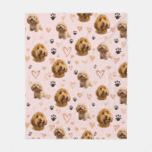Personalized Dog Photo Valentine Blanket – Custom  フリースブランケット (正面)