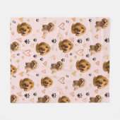 Personalized Dog Photo Valentine Blanket – Custom  フリースブランケット (正面(横))
